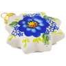 Polish Pottery Star Ornament 3&quot; Bluebell Mosaic