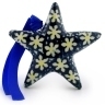Polish Pottery Star Ornament 3" Daisy