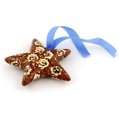 Polish Pottery Star Ornament 3&quot;