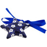 Polish Pottery Star Ornament 3" Simple Daisy