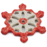 Polish Pottery Star Pendant 3&quot; Red