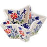 Polish Pottery Star Shaped Bowl 5&quot; Last Summer Flowers