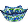 Polish Pottery Star Shaped Bowl 7&quot; Ambrosial Blues UNIKAT