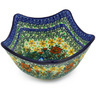 Polish Pottery Star Shaped Bowl 7&quot; Butterfly Holly UNIKAT