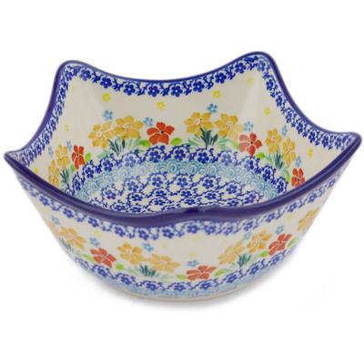 Polish Pottery Star Shaped Bowl 7&quot;