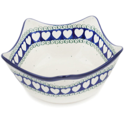 Polish Pottery Star Shaped Bowl 7&quot; Light Hearted