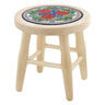 Polish Pottery Stool 12&quot; Butterfly Paradise UNIKAT