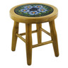 Polish Pottery Stool 12&quot; Midnight Glow UNIKAT