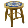 Polish Pottery Stool 12&quot; Texas UNIKAT