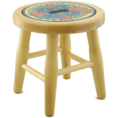 Polish Pottery Stool 12&quot; UNIKAT