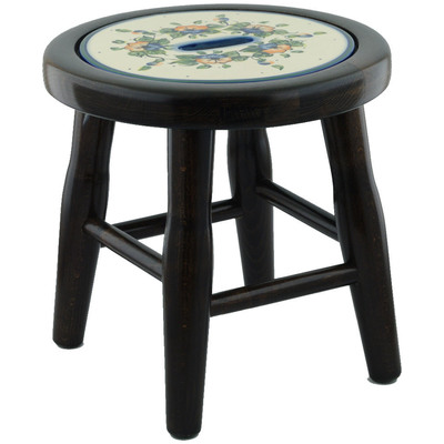 Polish Pottery Stool 12&quot; UNIKAT