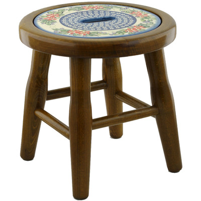 Polish Pottery Stool 12&quot; UNIKAT