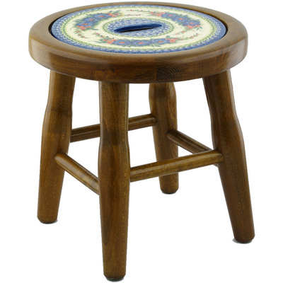 Polish Pottery Stool 12&quot; UNIKAT