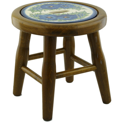 Polish Pottery Stool 12&quot; UNIKAT