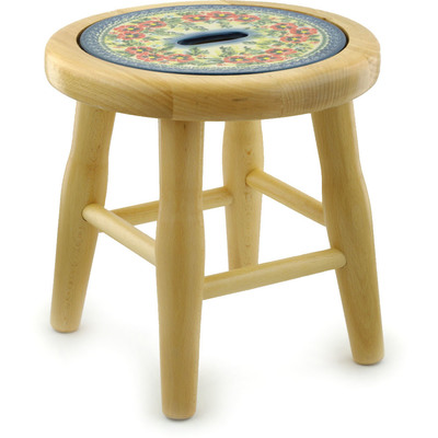 Polish Pottery Stool 12&quot; UNIKAT