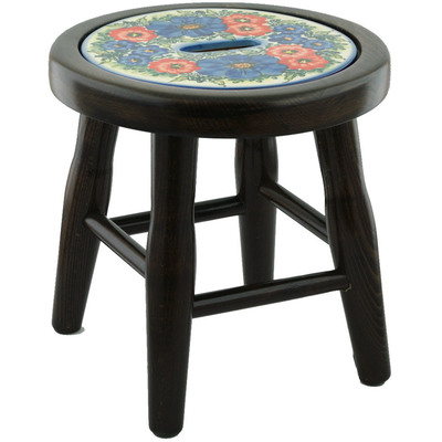 Polish Pottery Stool 12&quot; UNIKAT