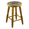 Polish Pottery Stool 18&quot; Butterfly Paradise UNIKAT