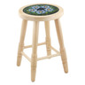 Polish Pottery Stool 18&quot; Midnight Glow UNIKAT