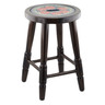 Polish Pottery Stool 18&quot; Red Star UNIKAT