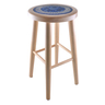 Polish Pottery Stool 24&quot; Midnight UNIKAT