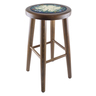 Polish Pottery Stool 24&quot; Spring Bouquet UNIKAT