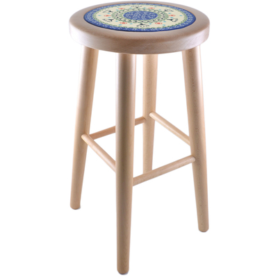 Polish Pottery Stool 24&quot; Texas UNIKAT