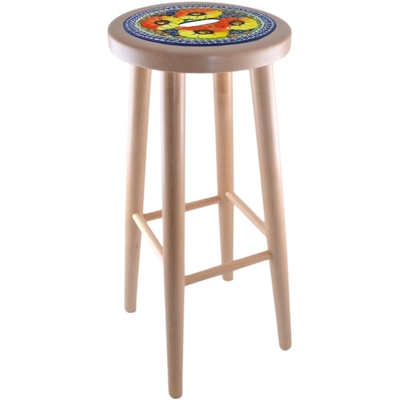 Polish Pottery Stool 29&quot; Mystical Garden UNIKAT