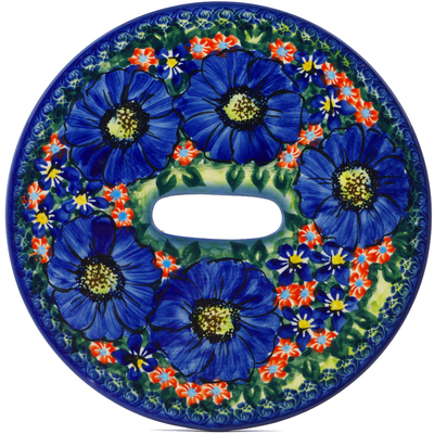 Polish Pottery Stool Insert 9&frac34;-inch Blue Beauty UNIKAT