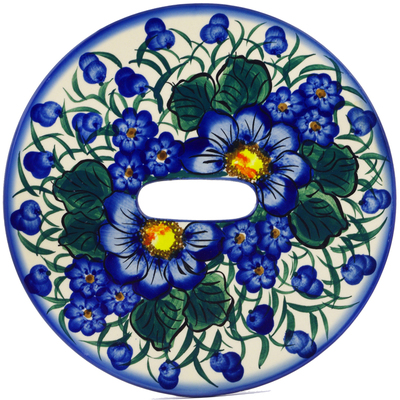 Polish Pottery Stool Insert 9&frac34;-inch Blue Violet UNIKAT