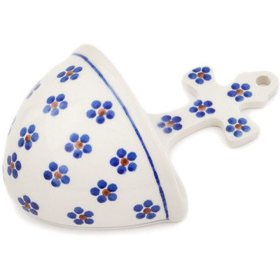 Polish Pottery Stoup 5" Daisy Dots