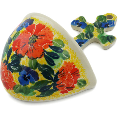 Polish Pottery Stoup 5&quot; Flowers Collected On A Sunny Day UNIKAT