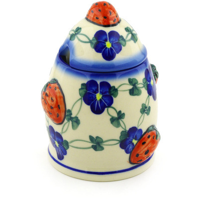 Polish Pottery Sugar Bowl 1 oz UNIKAT