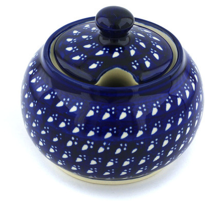 Polish Pottery Sugar Bowl 10 oz Bear Paws