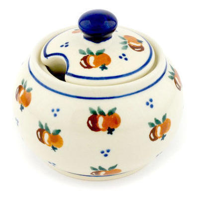 Polish Pottery Sugar Bowl 10 oz Country Apple