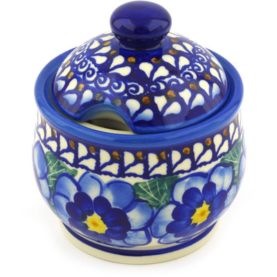 Polish Pottery Sugar Bowl 10 oz UNIKAT