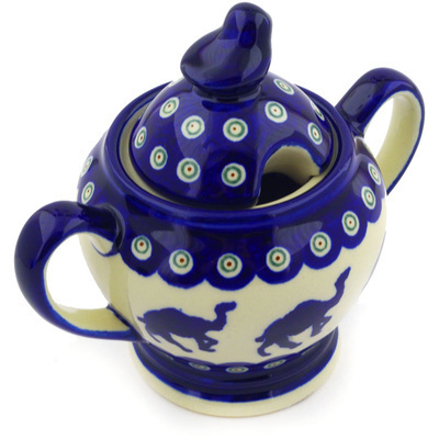 Polish Pottery Sugar Bowl 11 oz Caravan