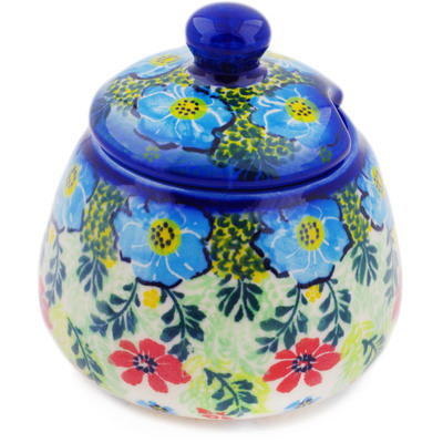 Polish Pottery Sugar Bowl 11 oz Tunnel Vision UNIKAT