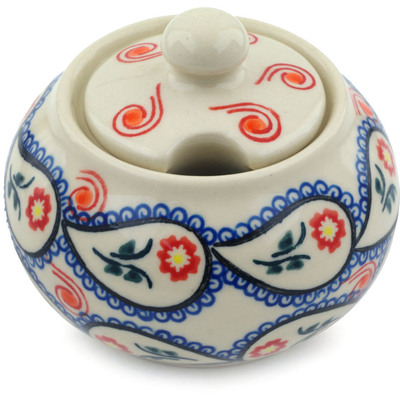 Polish Pottery Sugar Bowl 12 oz