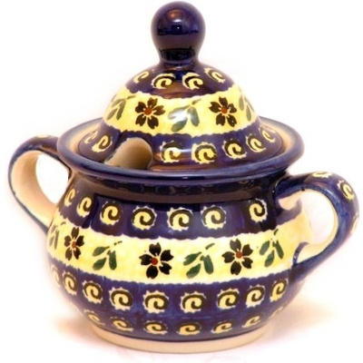 Polish Pottery Sugar Bowl 12 oz Stargazer Fields