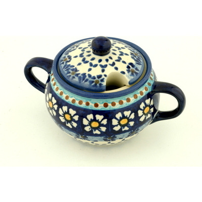 Polish Pottery Sugar Bowl 13 oz