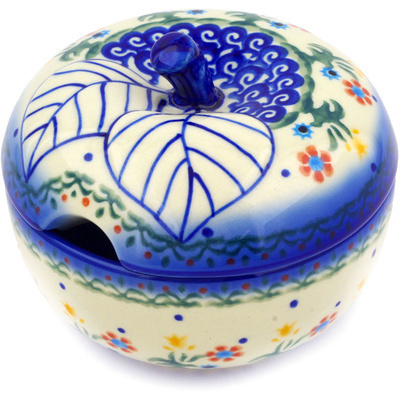 Polish Pottery Sugar Bowl 15 oz Spring Flowers