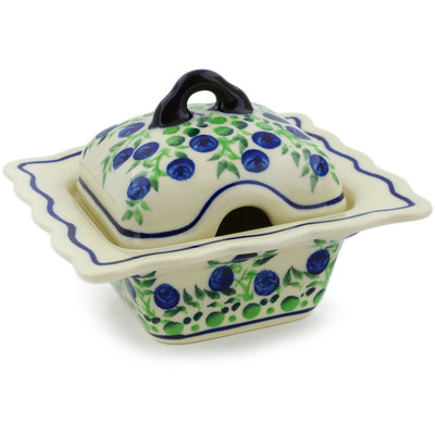 Polish Pottery Sugar Bowl 3 oz Blue Dream