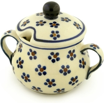 Polish Pottery Sugar Bowl 3 oz Five Dot Daisy