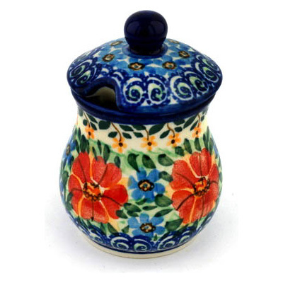 Polish Pottery Sugar Bowl 5 oz Beautiful Surprise UNIKAT