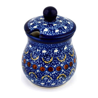 Polish Pottery Sugar Bowl 5 oz Blue Horizons