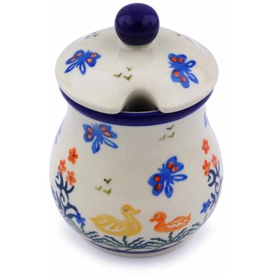 Polish Pottery Sugar Bowl 5 oz Children&#039;s Spring