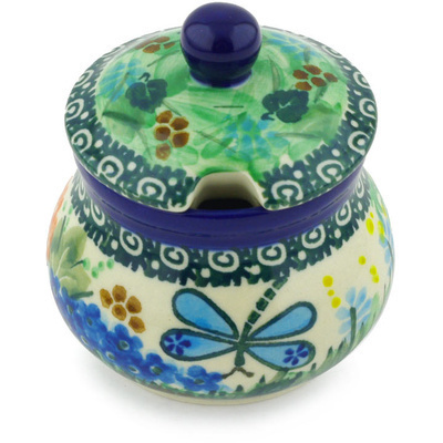 Polish Pottery Sugar Bowl 5 oz Garden Delight UNIKAT