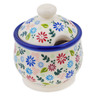Polish Pottery Sugar Bowl 5 oz Gerbera Garden