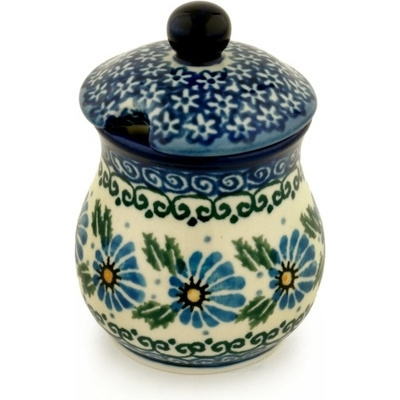 Polish Pottery Sugar Bowl 5 oz Morning Daisy