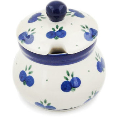 Polish Pottery Sugar Bowl 5 oz Wild Blueberry